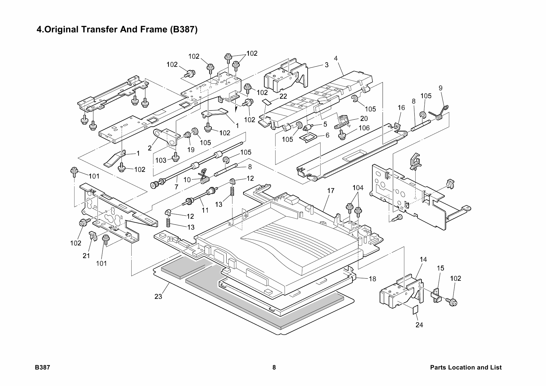 RICOH Options B387 DOCUMENT-FEEDER Parts Catalog PDF download-5